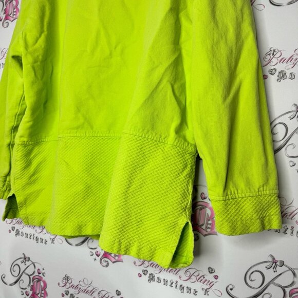 Wek hoodie sweater neon green lime boho turtle neck style pull over bohemian - Picture 9 of 10